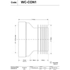 McAlpine Straight Rigid WC Connector