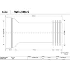 McAlpine Straight Adjustable Length Rigid WC Connector