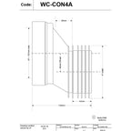 McAlpine 40mm Offset Rigid WC Connector