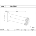 McAlpine 14 Degree Angle Adjustable Length Rigid WC Connector