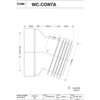 McAlpine 14 Degree Angle Rigid WC Connector