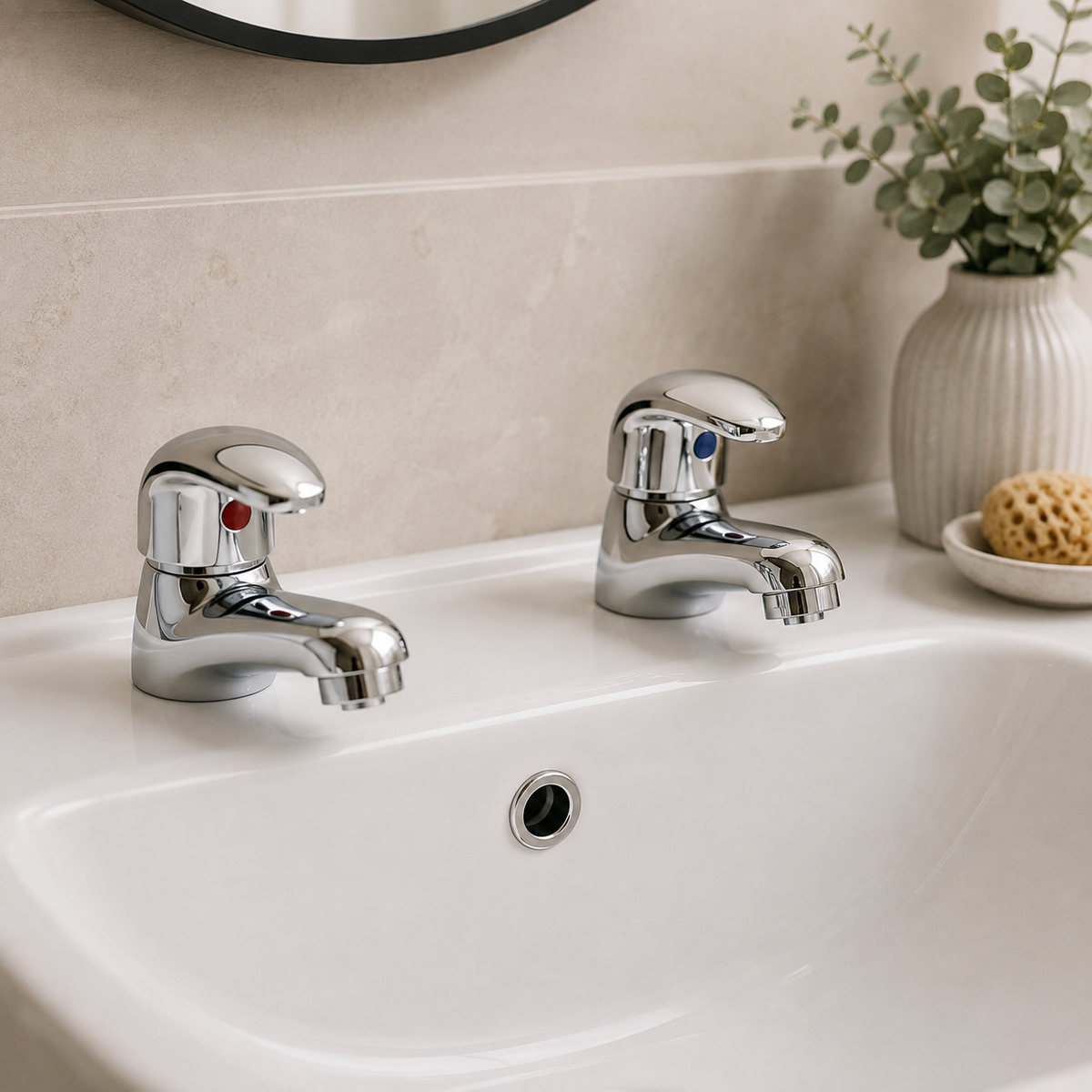 Yalding Chrome Basin Taps – Pair