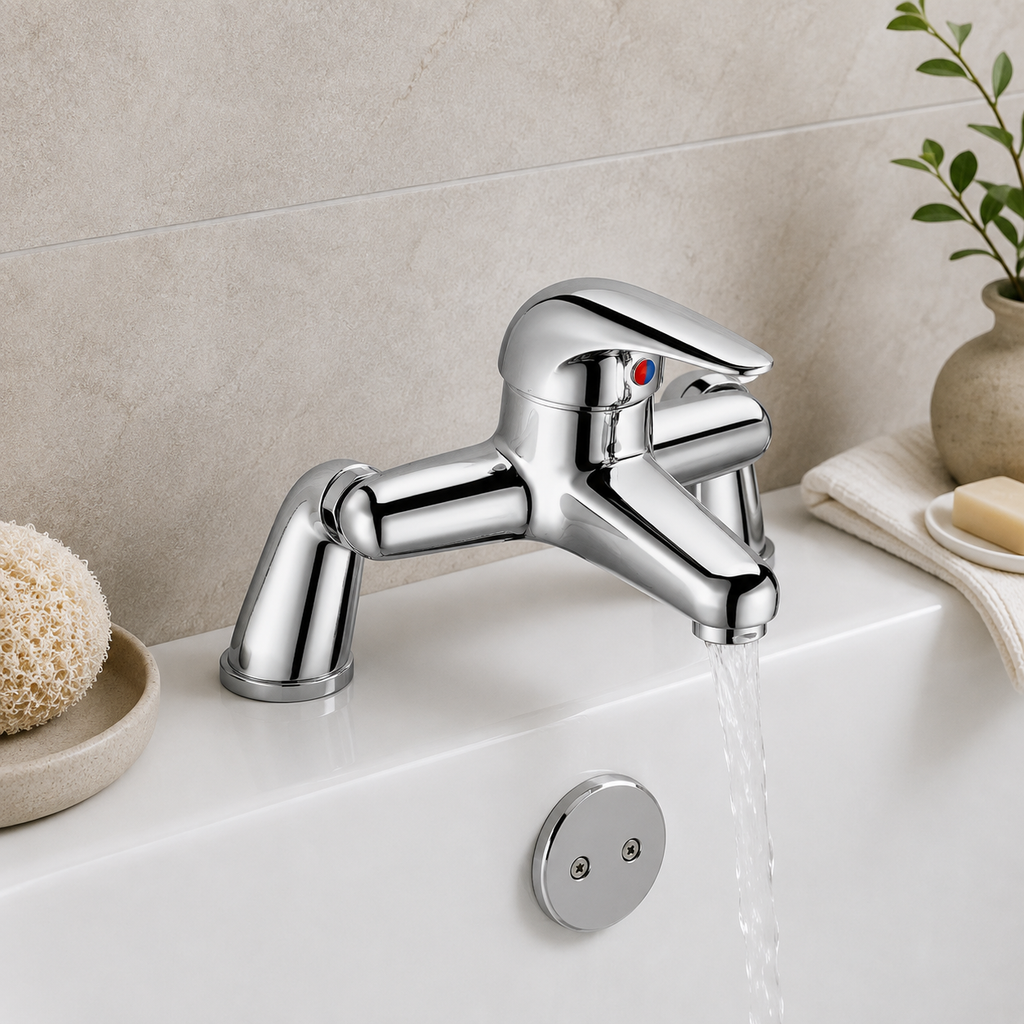 Yalding Deck Mounted Bath Filler – Chrome