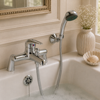 Yalding Deck Mounted Bath Shower Mixer with Handset – Chrome