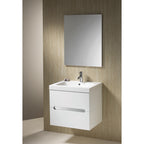 Zeto 600mm Base Unit & Basin - Gloss White