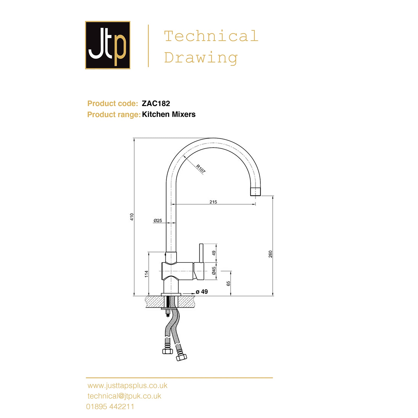 Zeeca Kitchen Sink Mixer