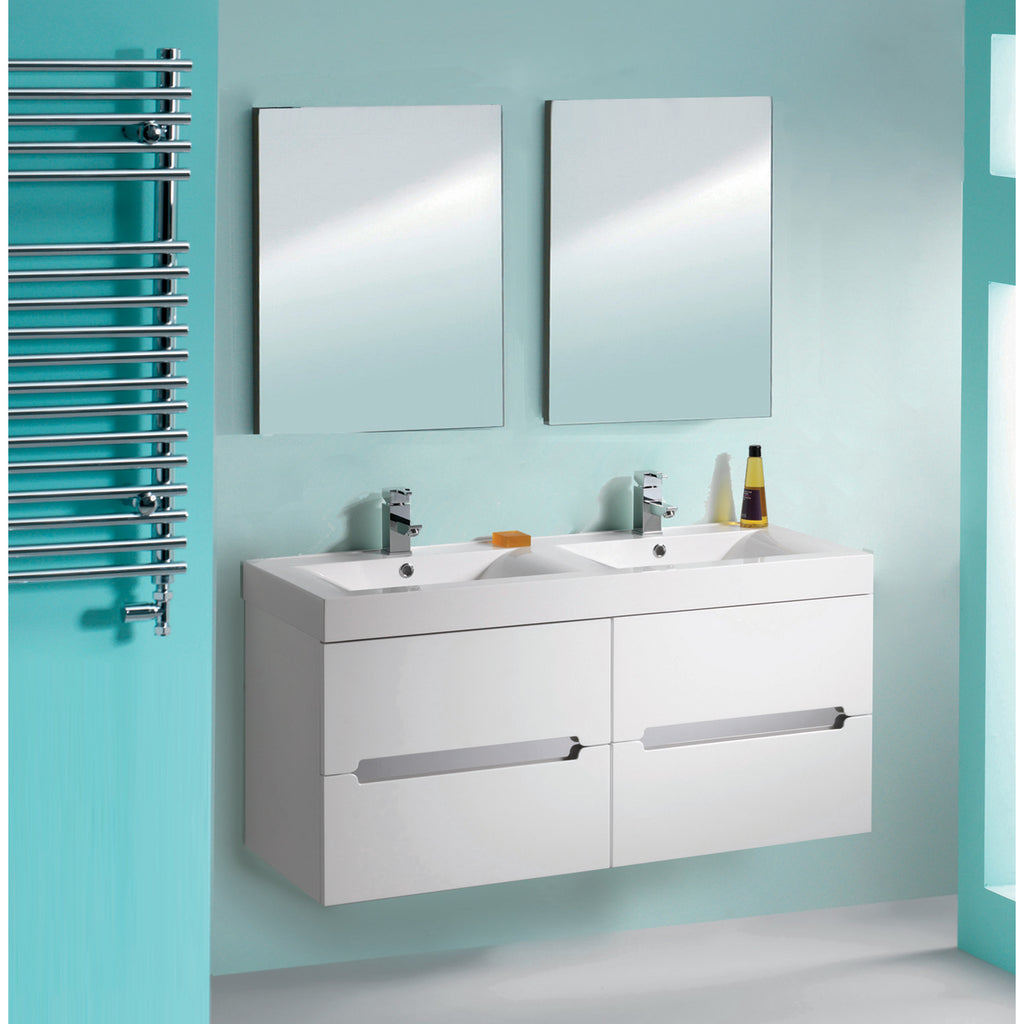 Zeto 1200mm Base Unit & Basin - White Gloss