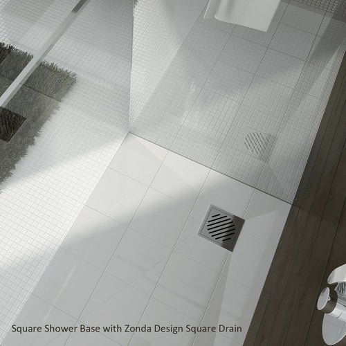 Ascent Zonda Square Wetroom Drain - 120 x 120mm