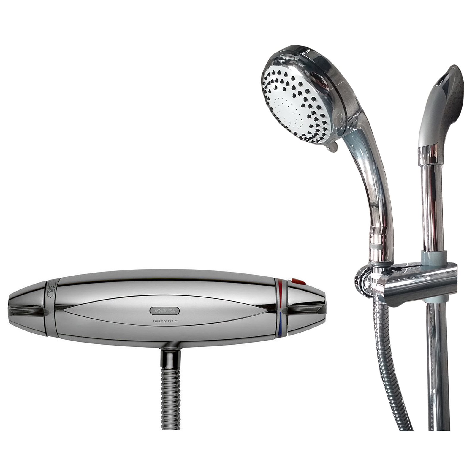 Aqualisa Aquarian Shower with Adjustable Head | Thermostatic-Showers | Allbits.co.uk