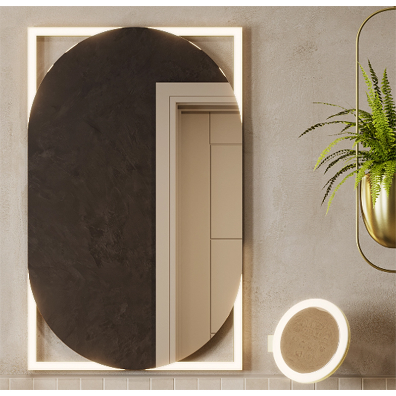 HIB Rubin LED Bathroom Mirror - Brushed Brass