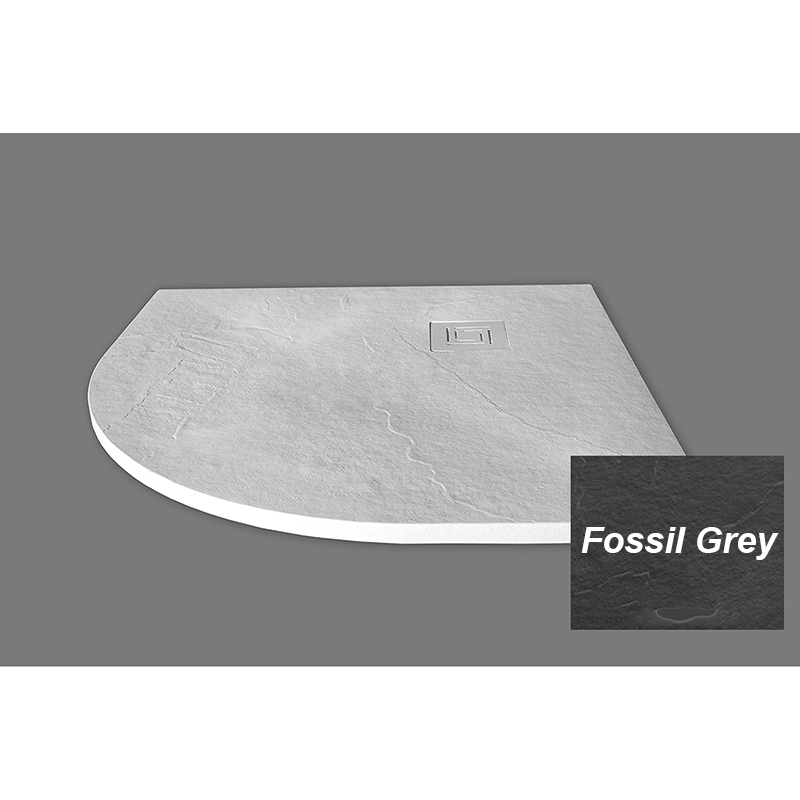 Merlyn Truestone Fossil Grey Left Hand Quadrant 1200 x 900 Shower Tray 