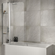Sommer Extended Half Radius Bath Screen with Fixed Panel